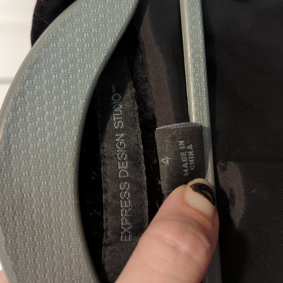 Express Design Studio black velvet blazer jacket - Picture 3 of 4